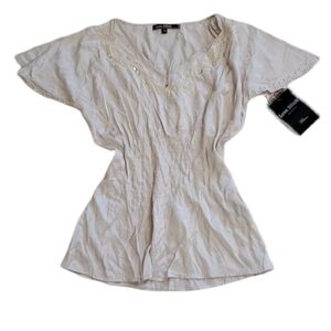 NWT Love Stitch Womem blouse top beads